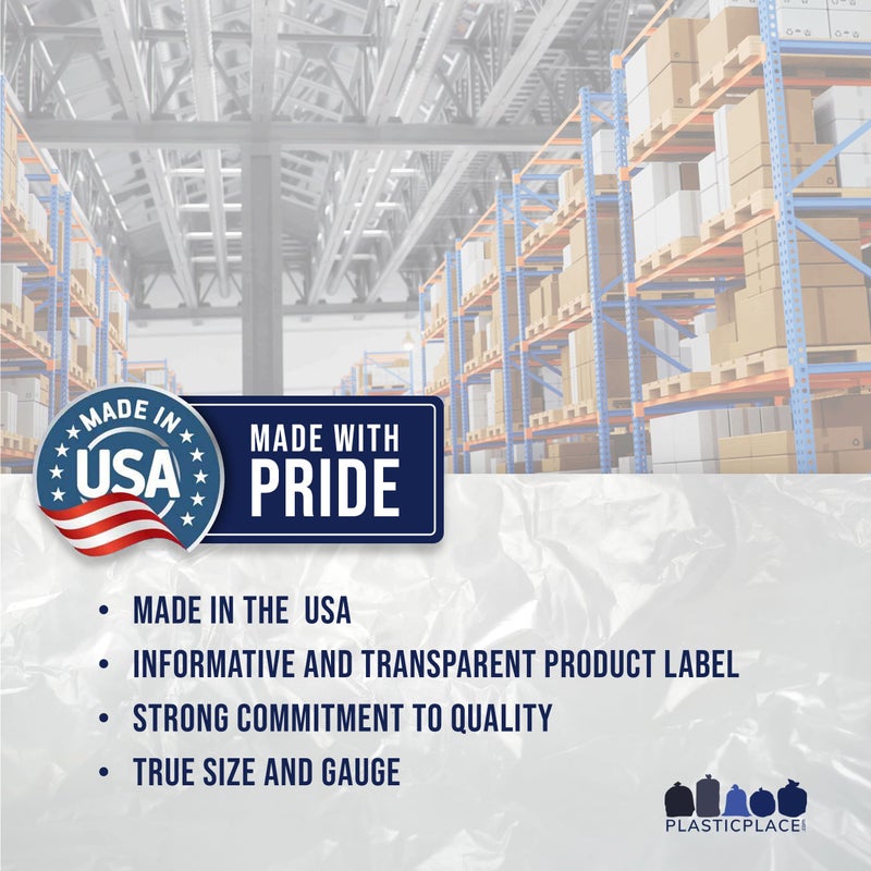 Plasticplace Custom Fit Blue Drawstring Trash Bags, Compatible with Simplehuman Code H, Tear-Resistant, Scent-Free, for Indoor Use Home Office Trashbags (100 Count), 8-9 Gallon / 30-35L, 18.5"" x 28"" - Image 2